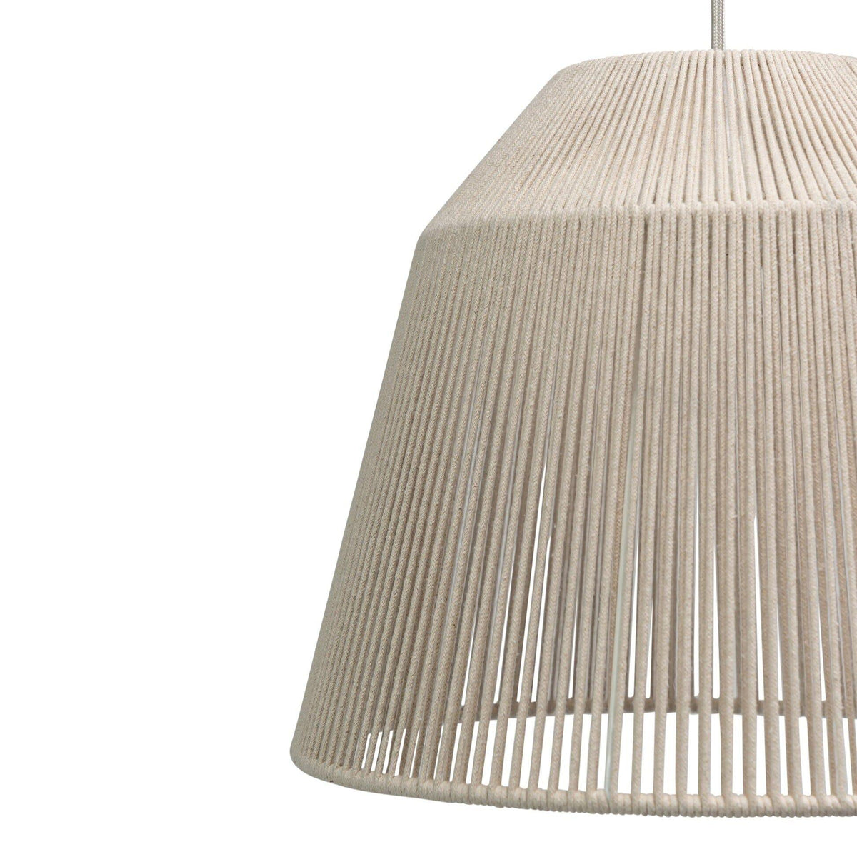 Outlet - Bari White Cotton String Pendant