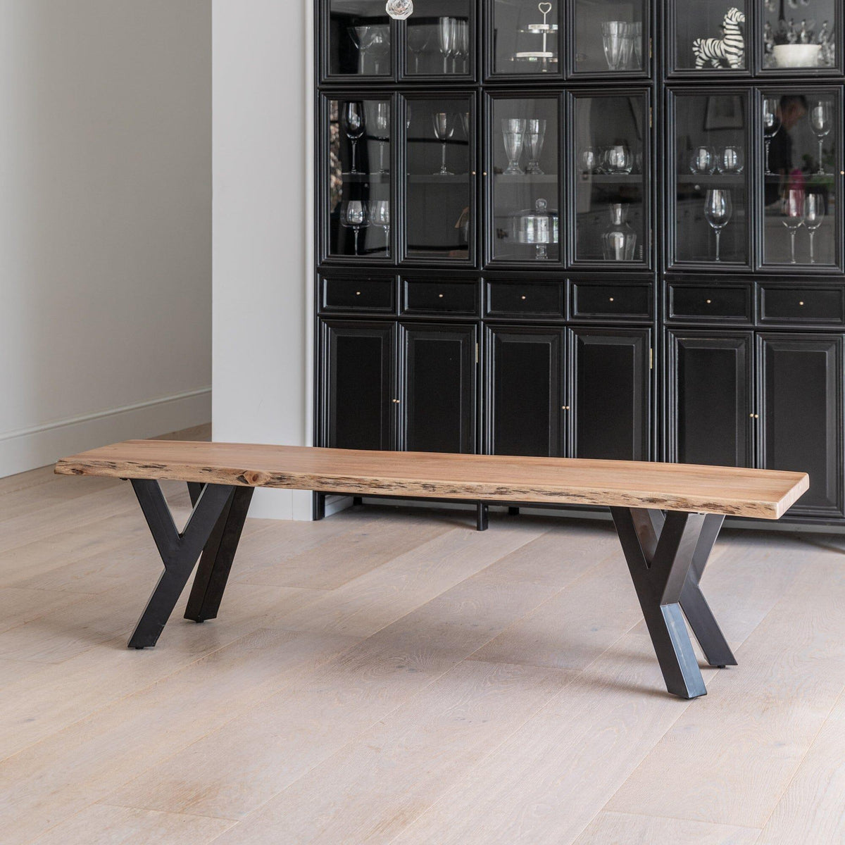Bosco 4 Seater Acacia Wood Dining Bench - Natural