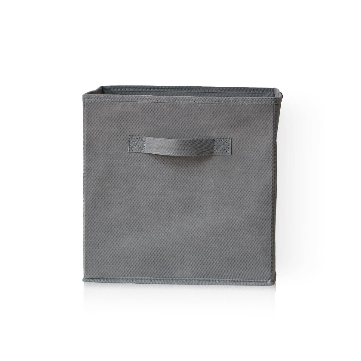 Cara 16 Cube Storage Unit - Chalk White - Two 8x2 Units - Grey Basket