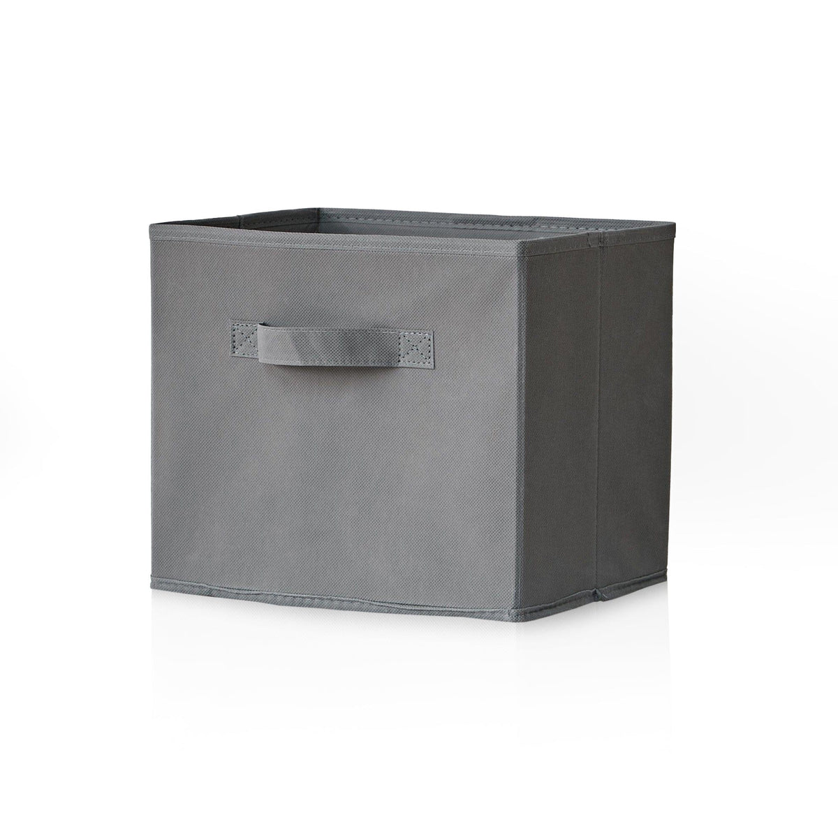 Cara 4 Tier Storage Unit / Chalk White Bookcase with Grey Boxes