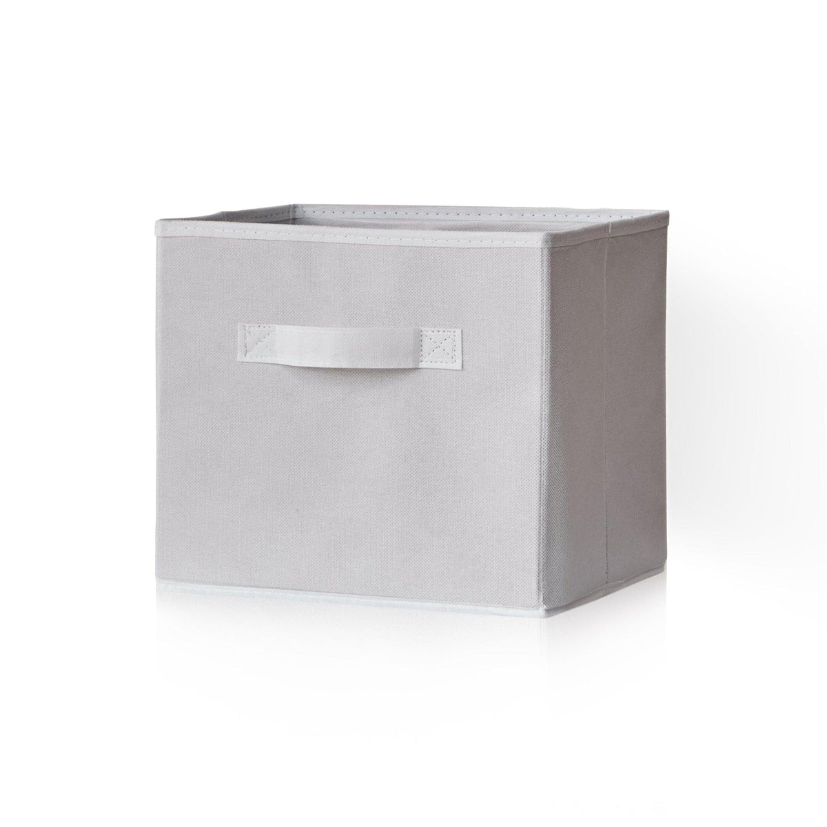 Cara 2 Tier Storage Unit / Chalk White Bookcase with White Boxes