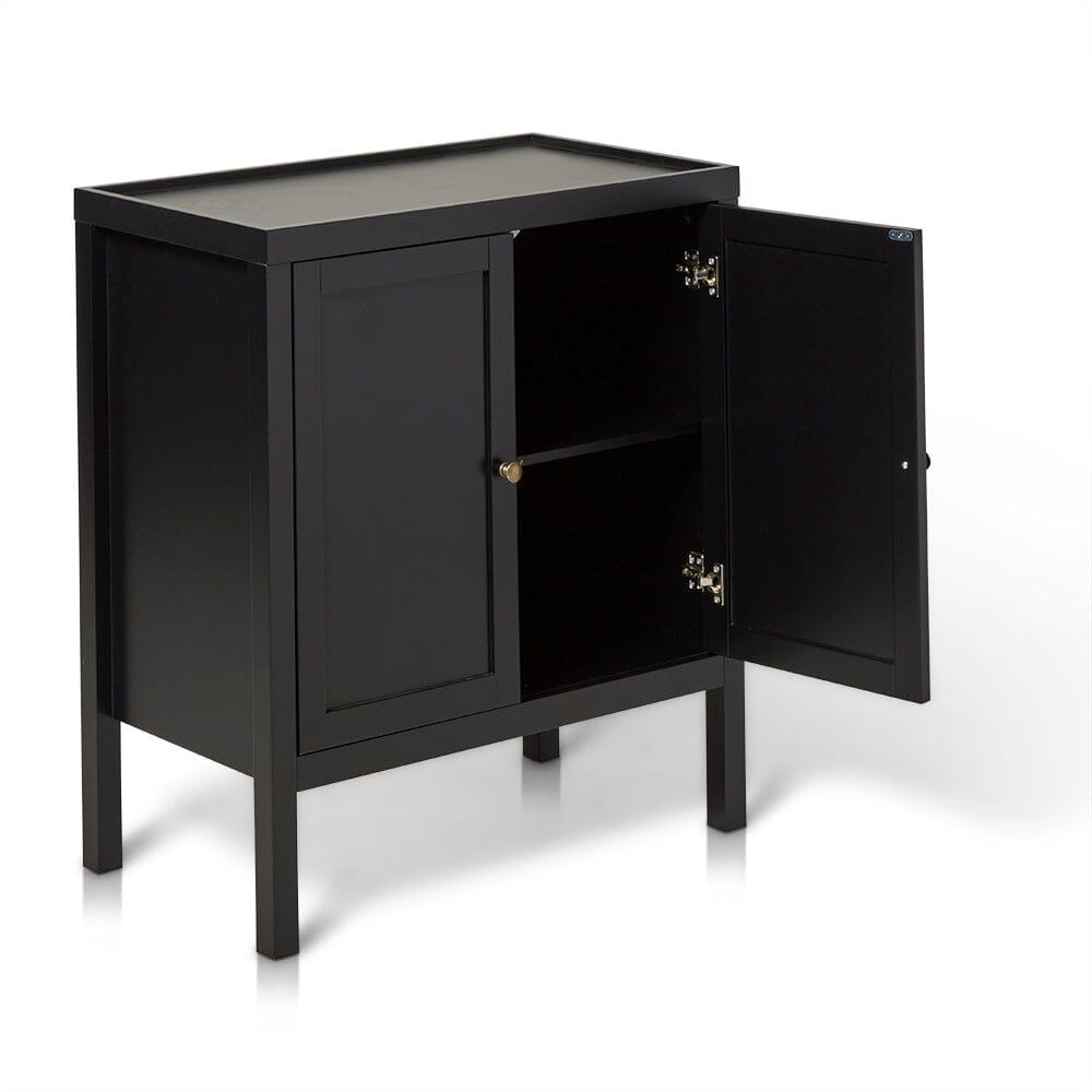Charlie 2 Door Small Sideboard - Noir Black