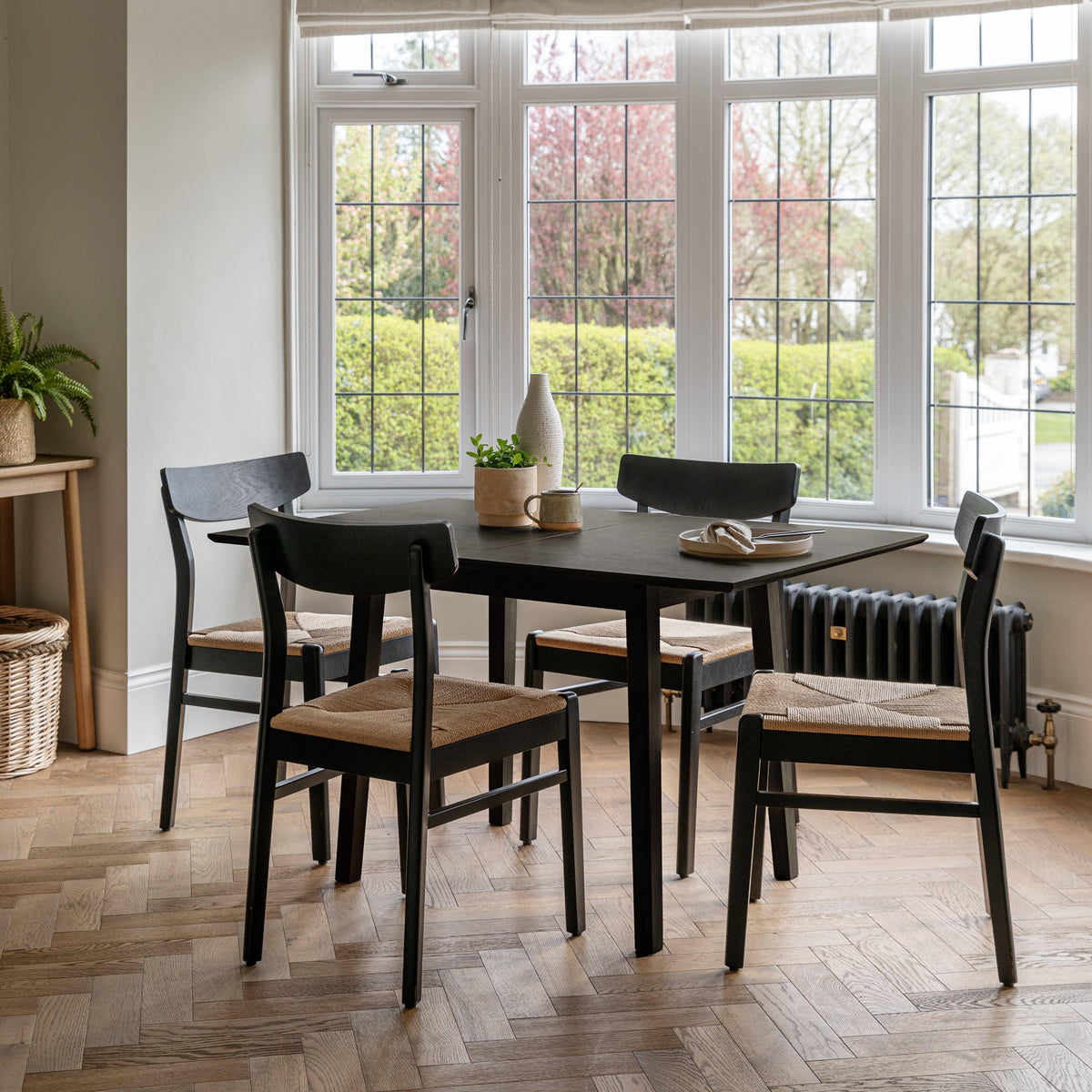 Charlie Black Oak Dining Table - Extendable