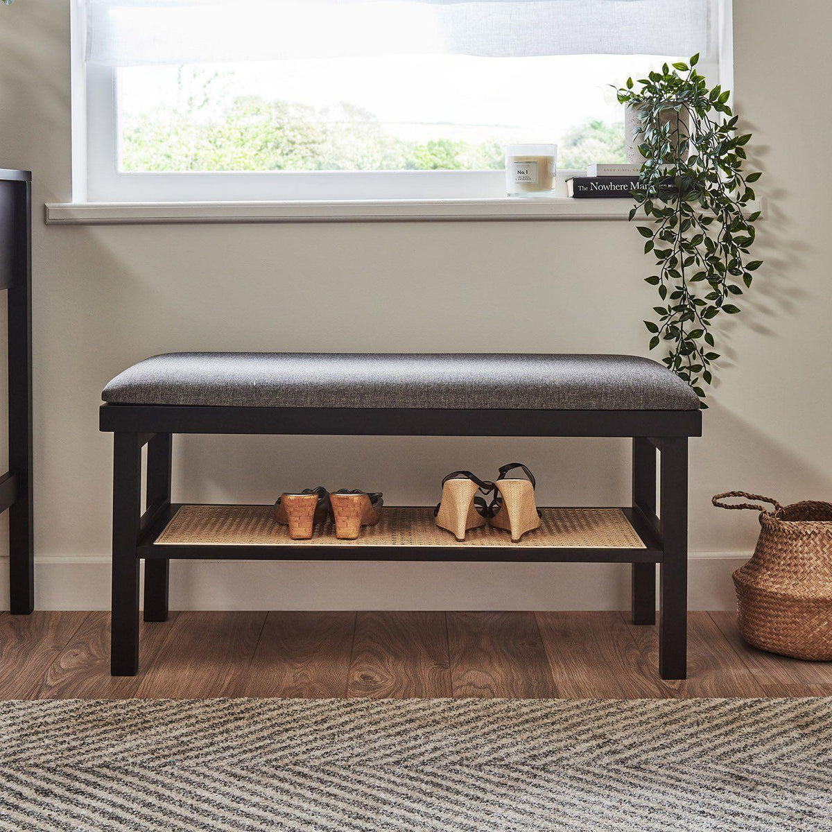 Charlie Hallway Bench - Black