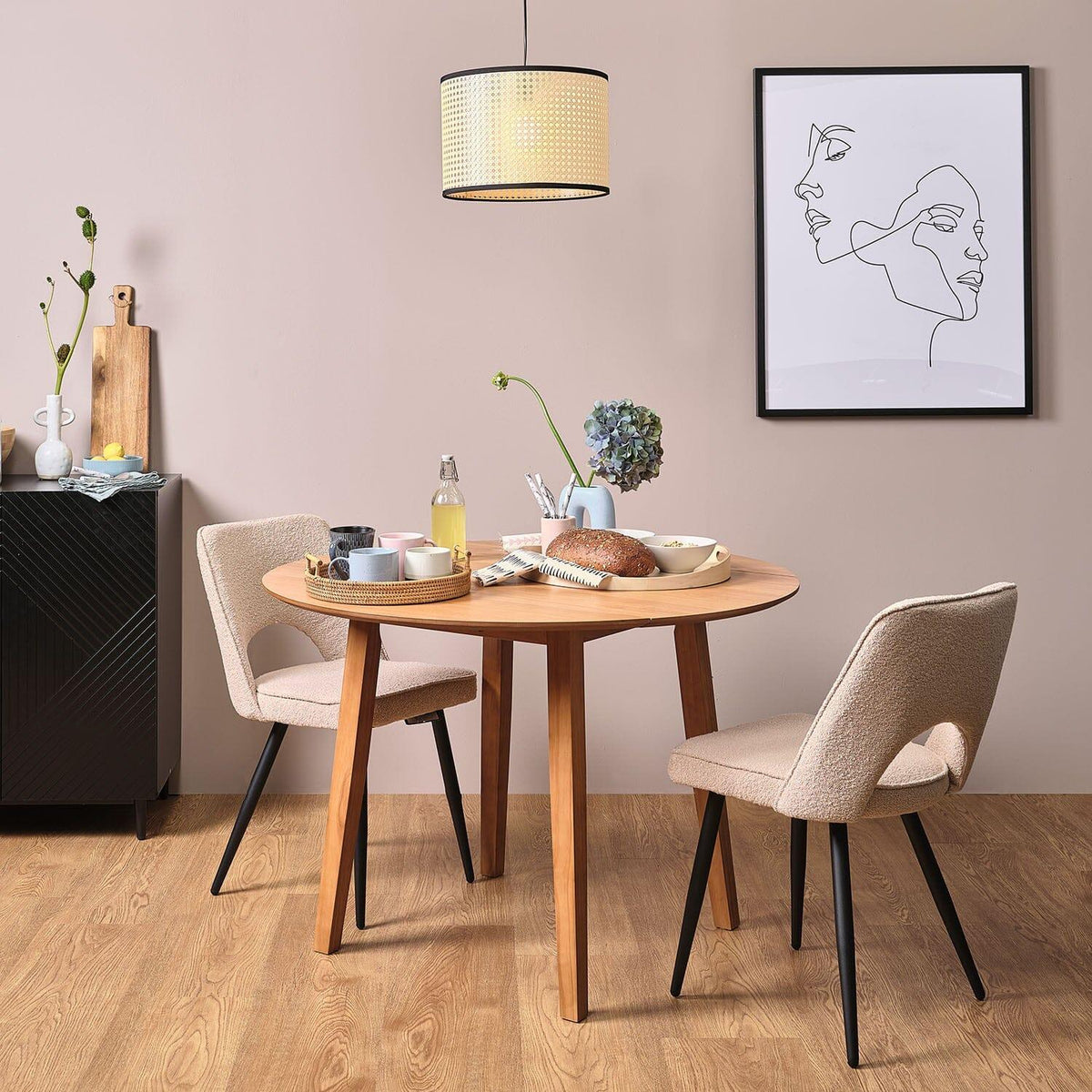 Charlie Classic Oak Dining Table - Drop Leaf