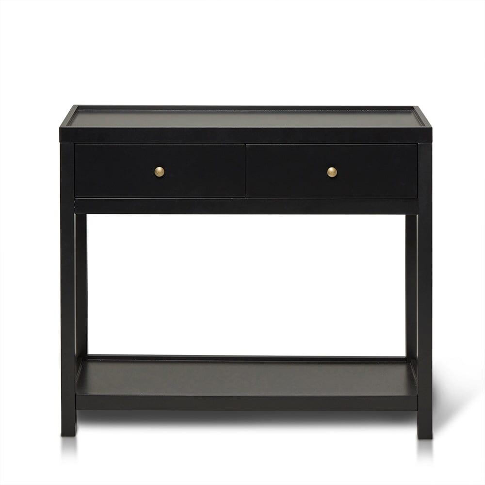 Charlie Black 2 Drawer Console Table