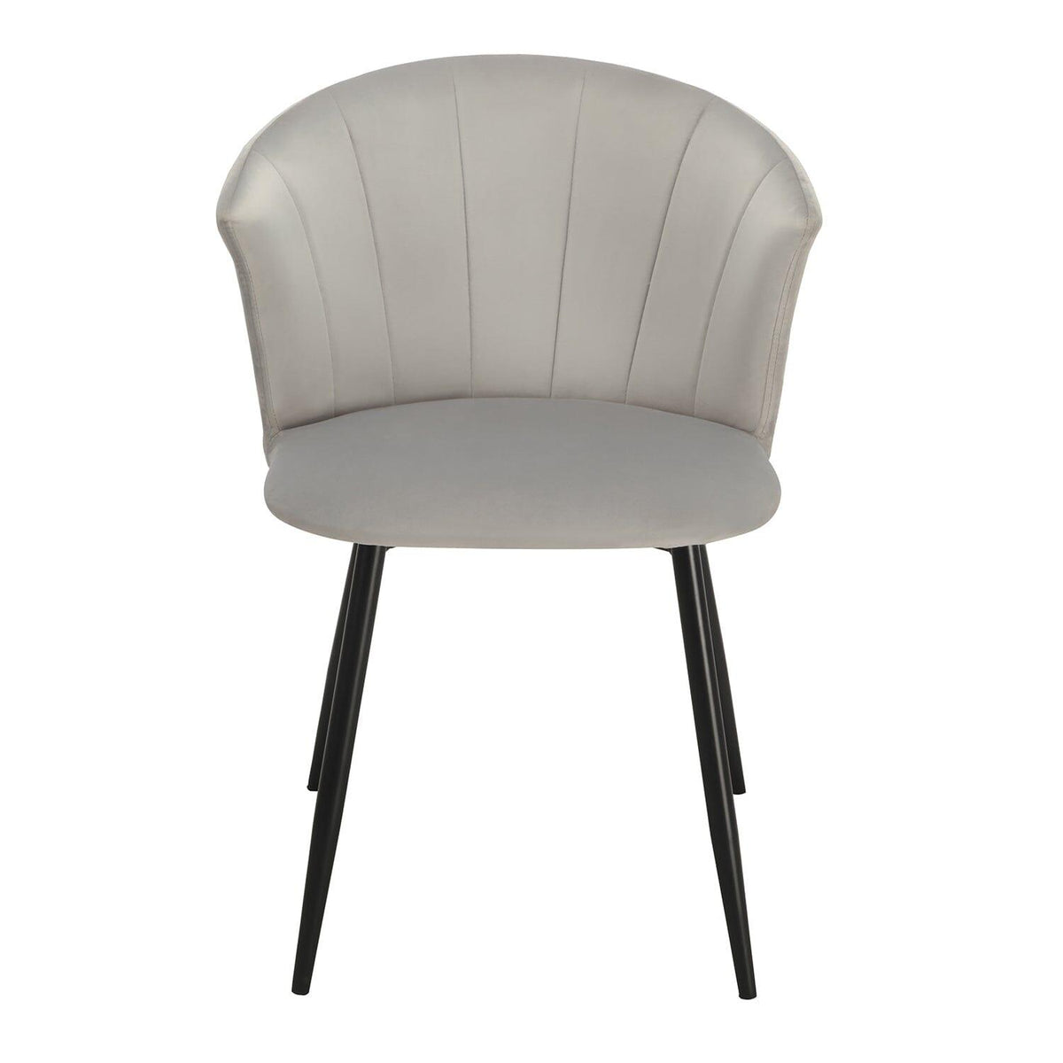 Outlet - Cleo Dining Chair - Grey with Black Legs