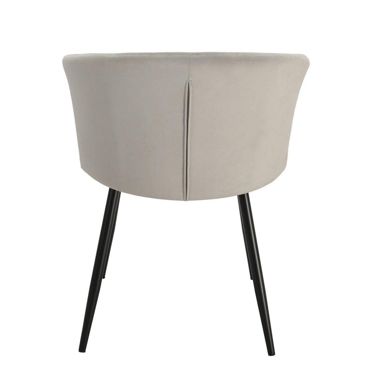 Outlet - Cleo Dining Chair - Grey with Black Legs