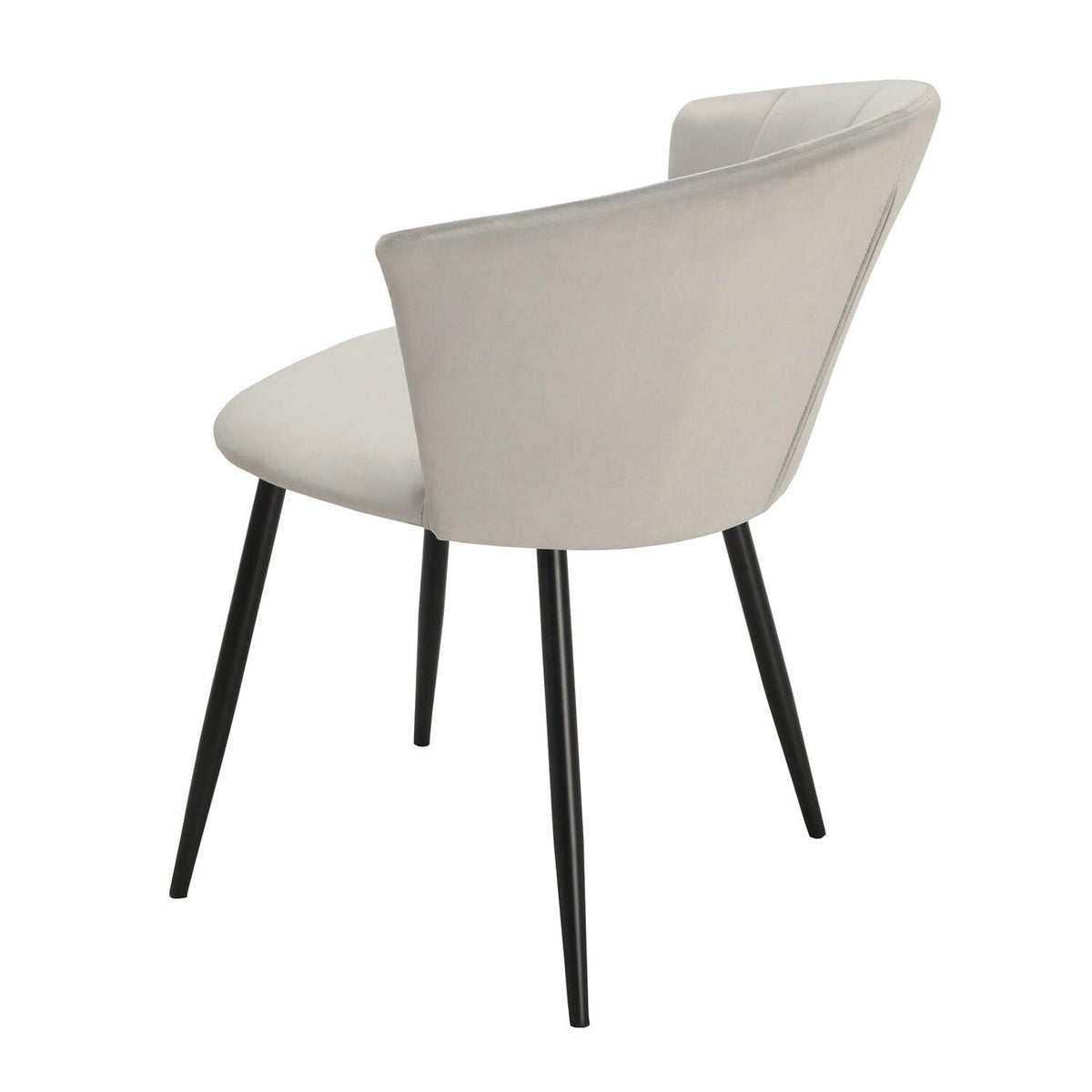 Outlet - Cleo Dining Chair - Grey with Black Legs