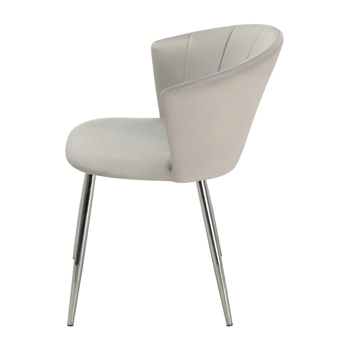 OUTLET - Cleo Grey Dining Chairs - Set of 2 - Chrome Legs