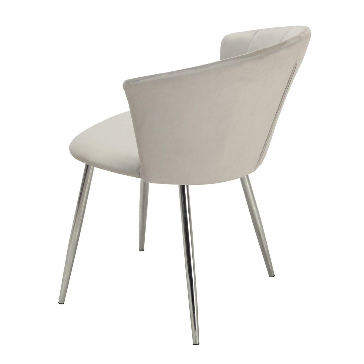 OUTLET - Cleo Grey Dining Chairs - Set of 2 - Chrome Legs