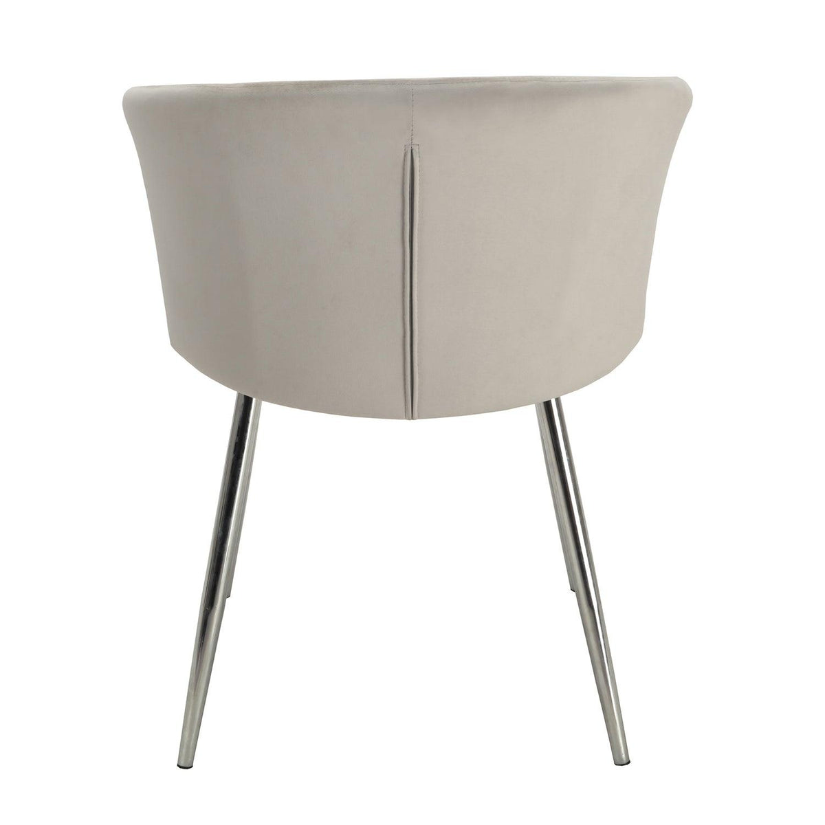 OUTLET - Cleo Grey Dining Chairs - Set of 2 - Chrome Legs