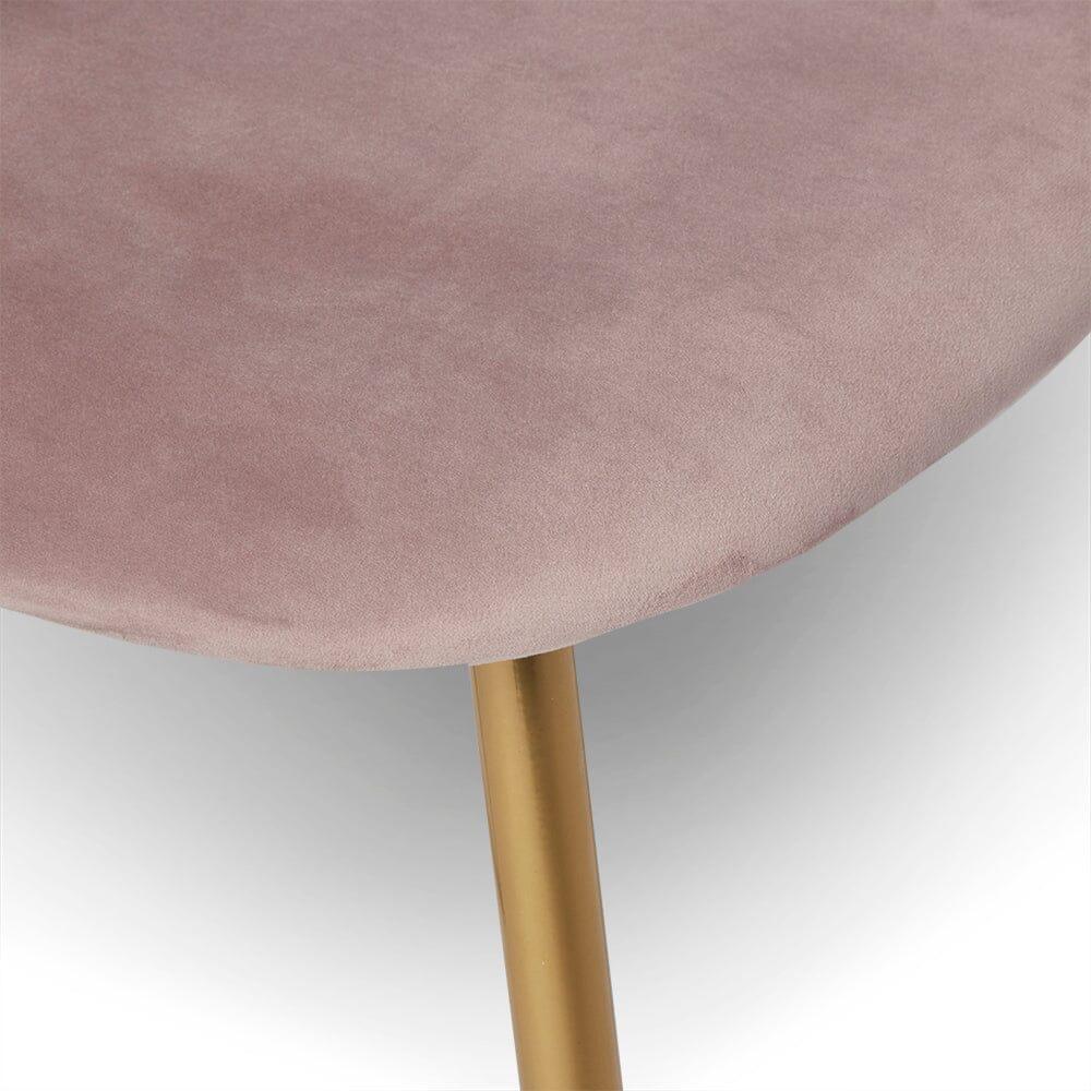 Outlet - Cleo Dining Chairs - Set of 2 - Pink & Gold