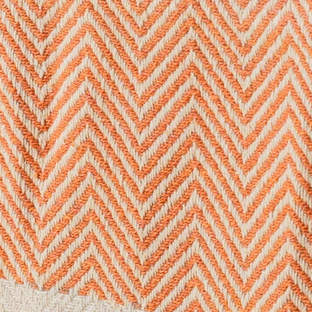 Outlet - Crofton Cotton Herringbone Throw - Burnt Orange