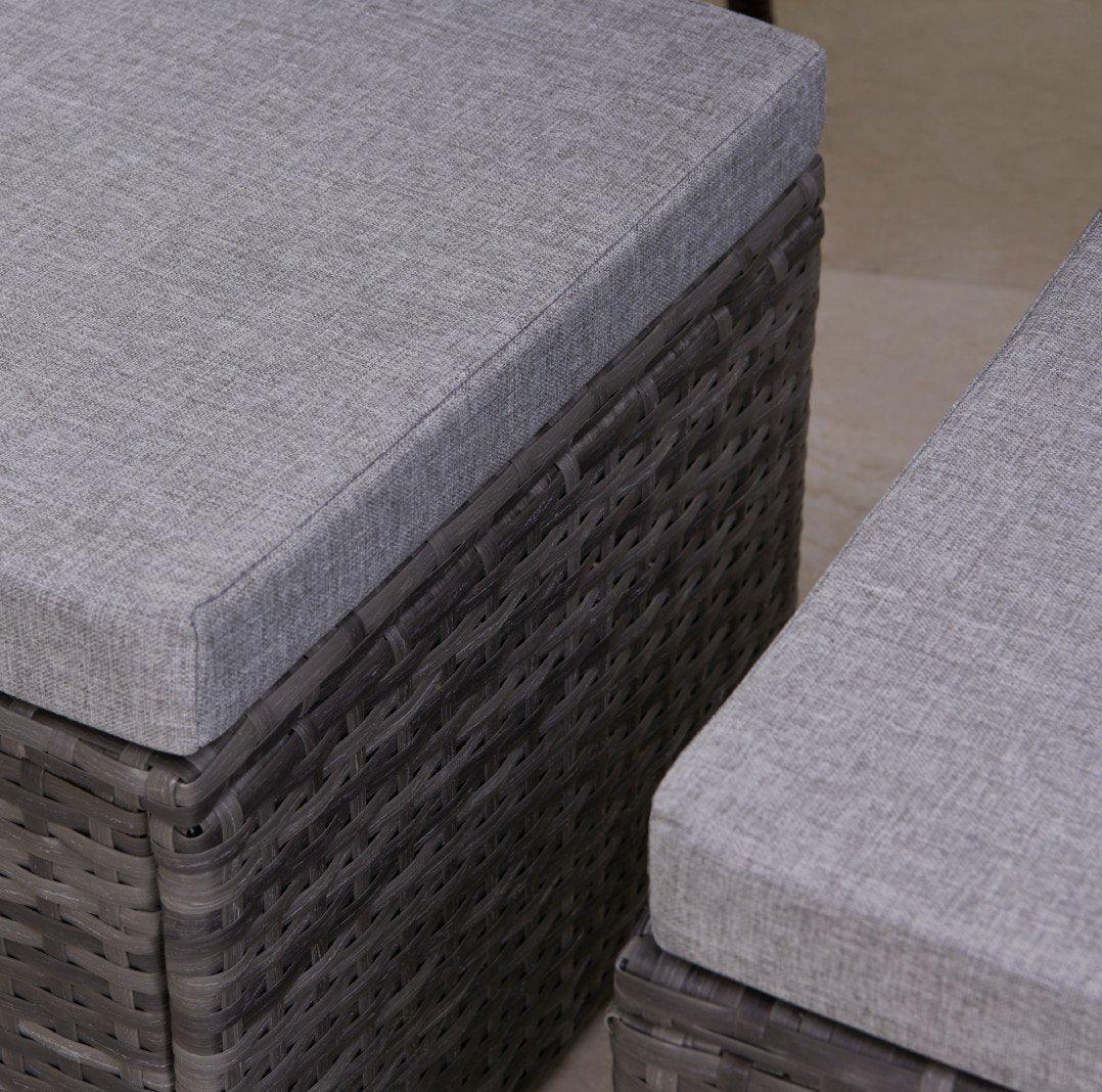 Cube 8 Outdoor Cushion Covers - Grey/Black