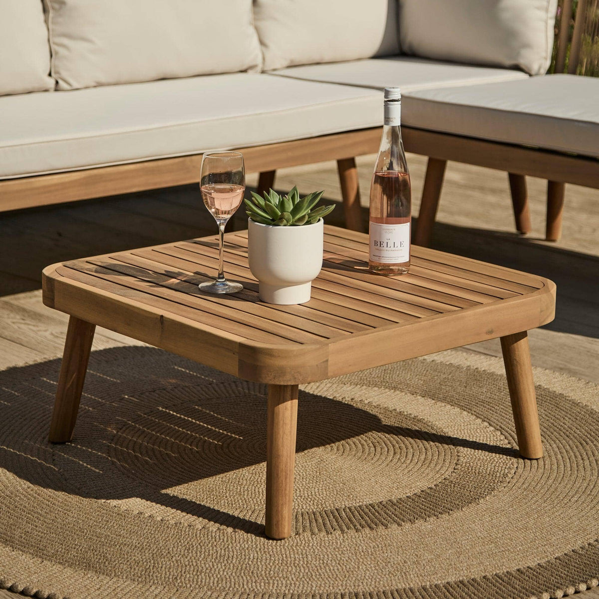 Eaden Rope Corner Coffee Set - Natural