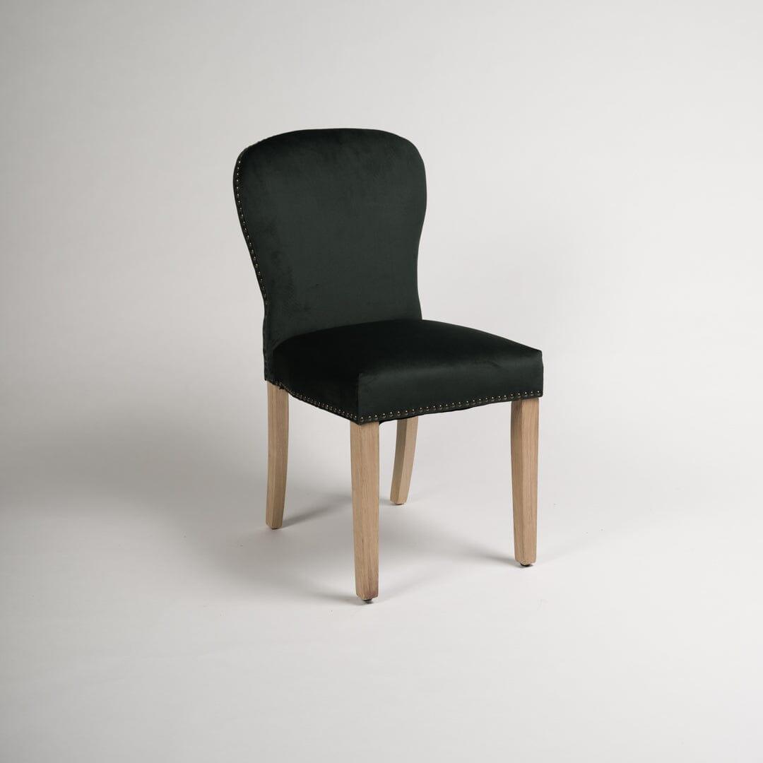 Outlet - Edward Dining Chairs - Set of 2 - Green & Light Wood
