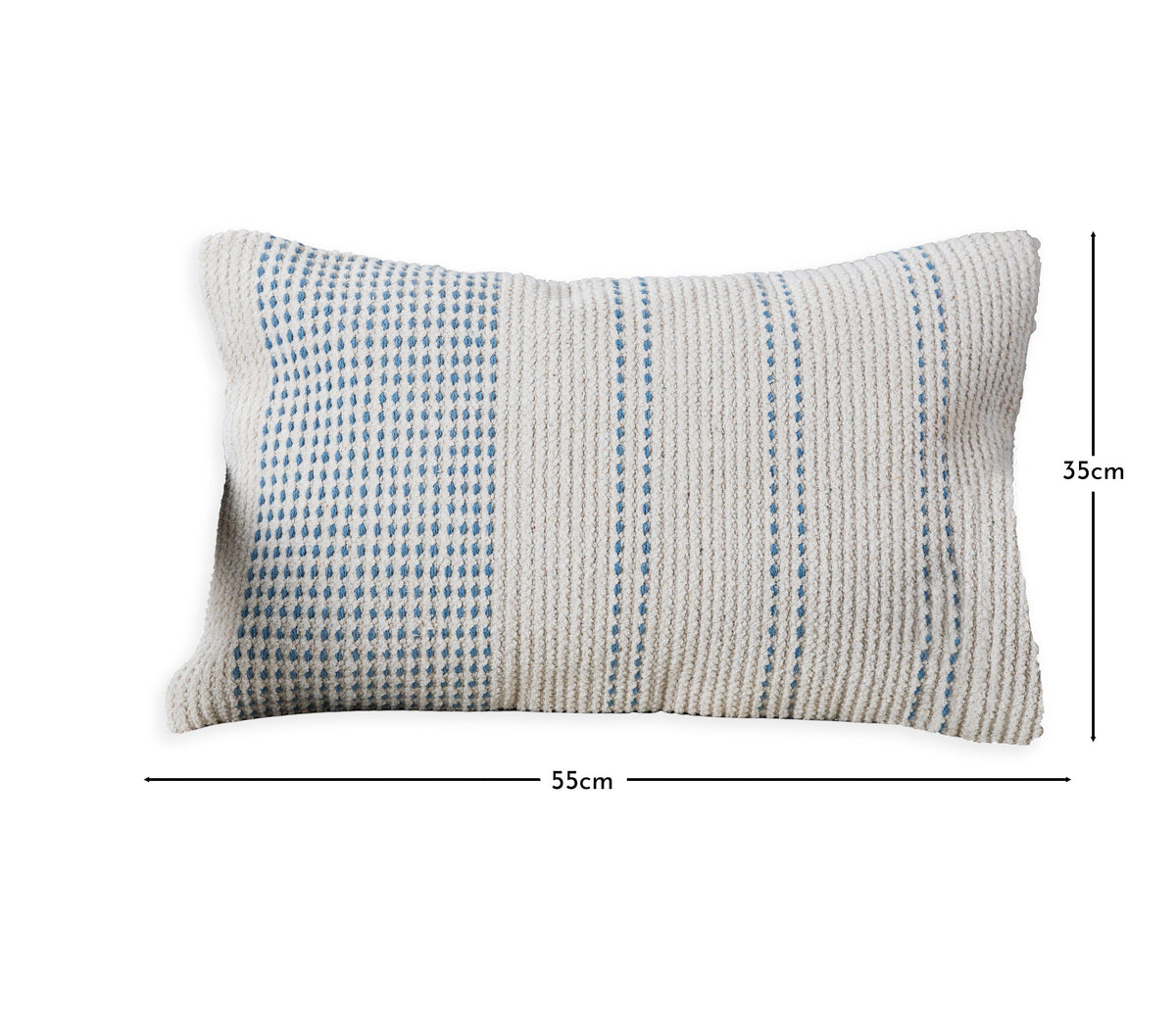 Elberton 55x35cm Cotton Striped Cushion Cover - Horizon Blue