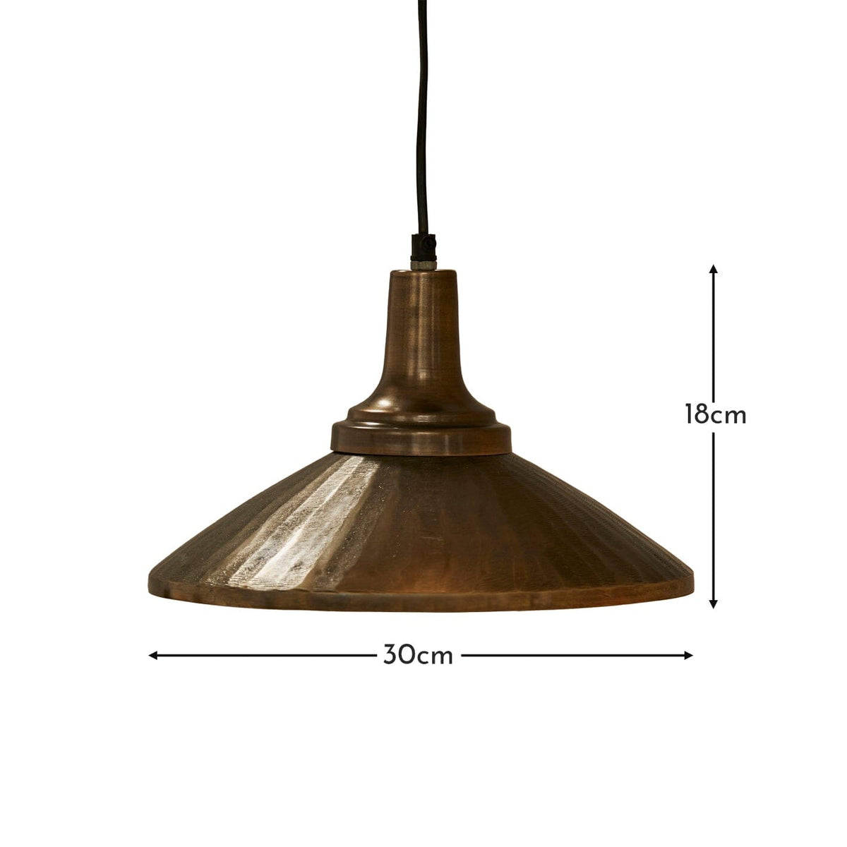 Elcombe 18cm Metal Pendant Light - Gold