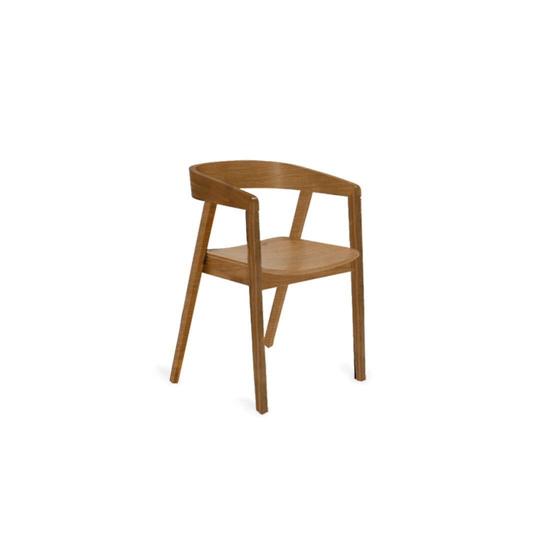 Ella Oak Wood Dining Armchairs - Set of 2