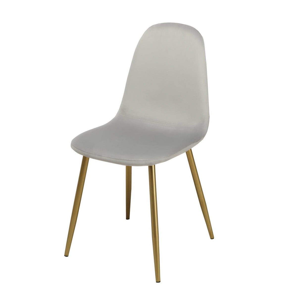 OUTLET - Ellis Grey Dining Chairs - Set of 2 - Gold Legs