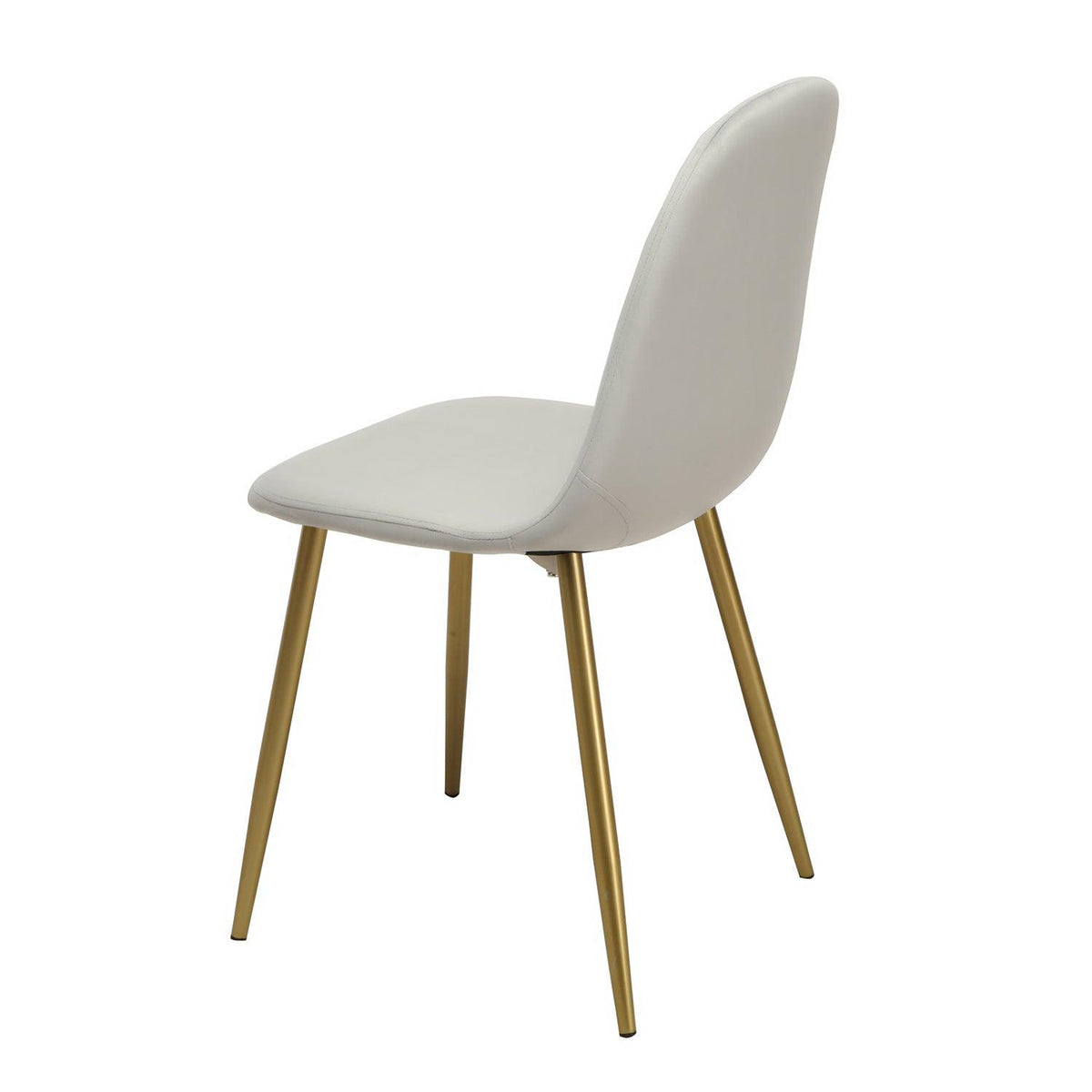 OUTLET - Ellis Grey Dining Chairs - Set of 2 - Gold Legs