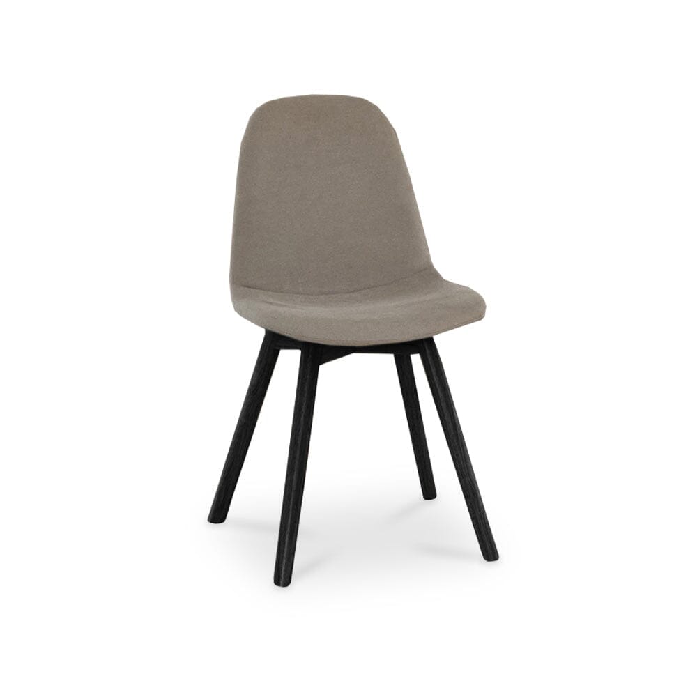Atlas Chalked Mango Wood Dining Table Set - 6 Seater - Ellis Soft Beige Dining Chairs - Black Oak Legs