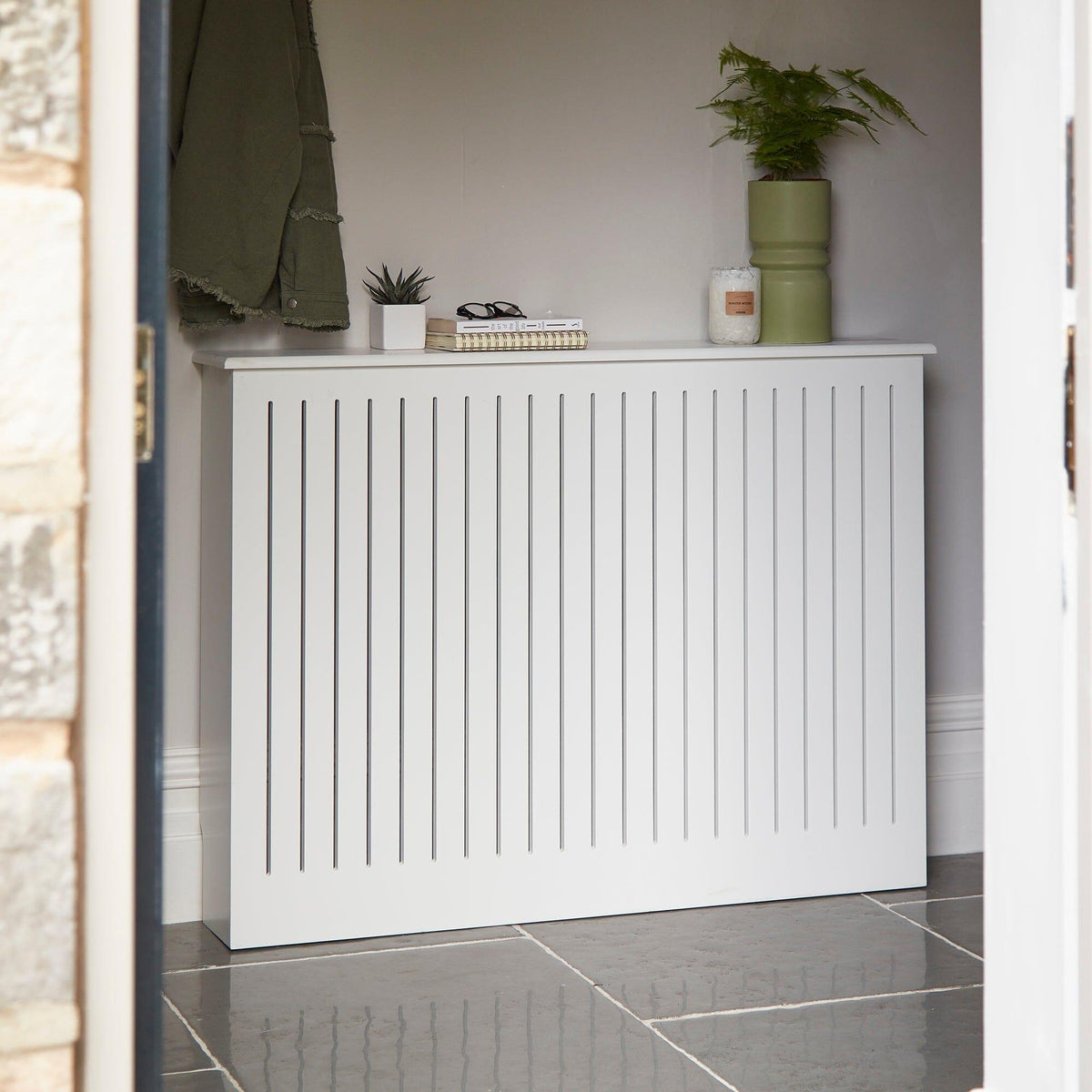 OUTLET - Elspeth Medium Radiator Cover in Snow White
