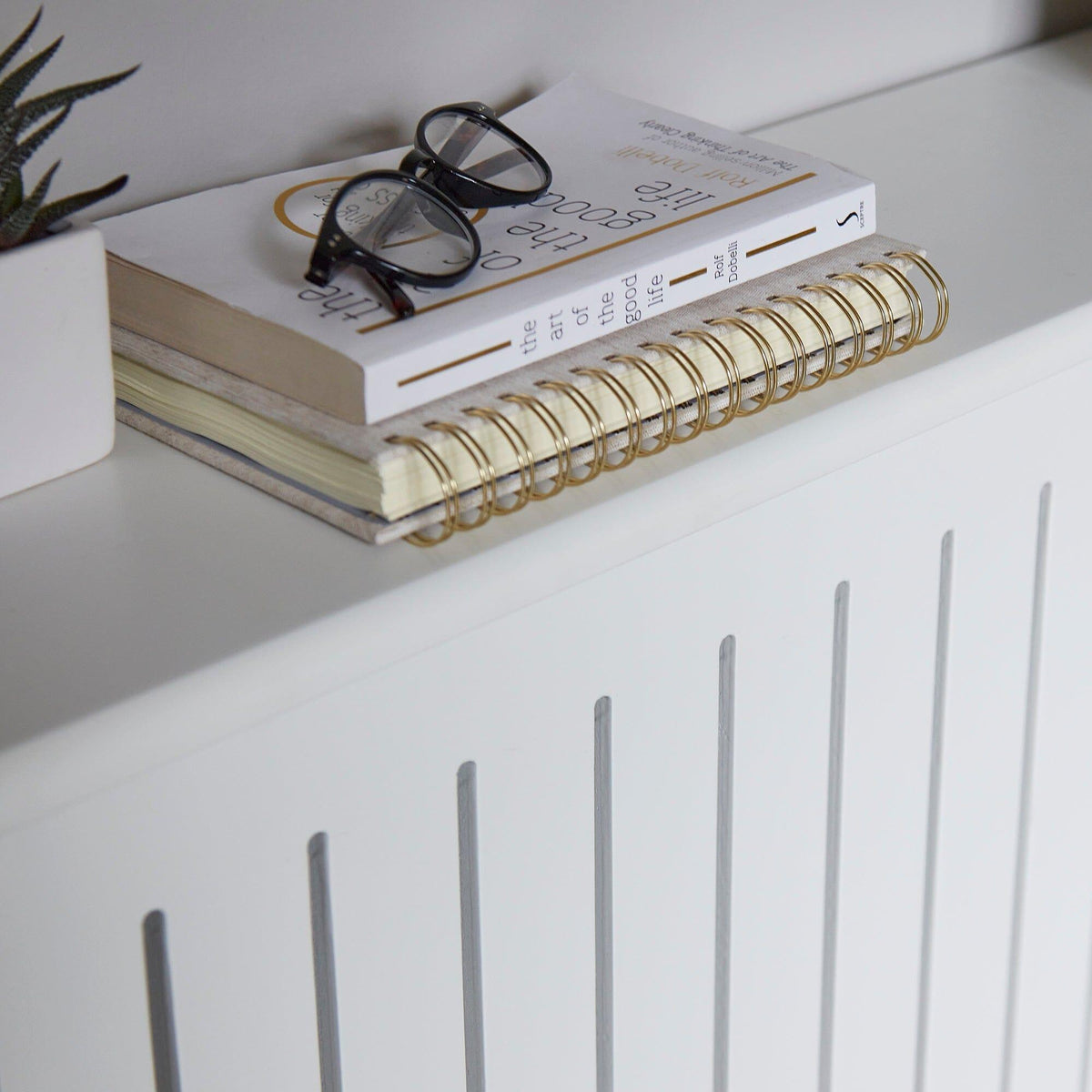 OUTLET - Elspeth Medium Radiator Cover in Snow White