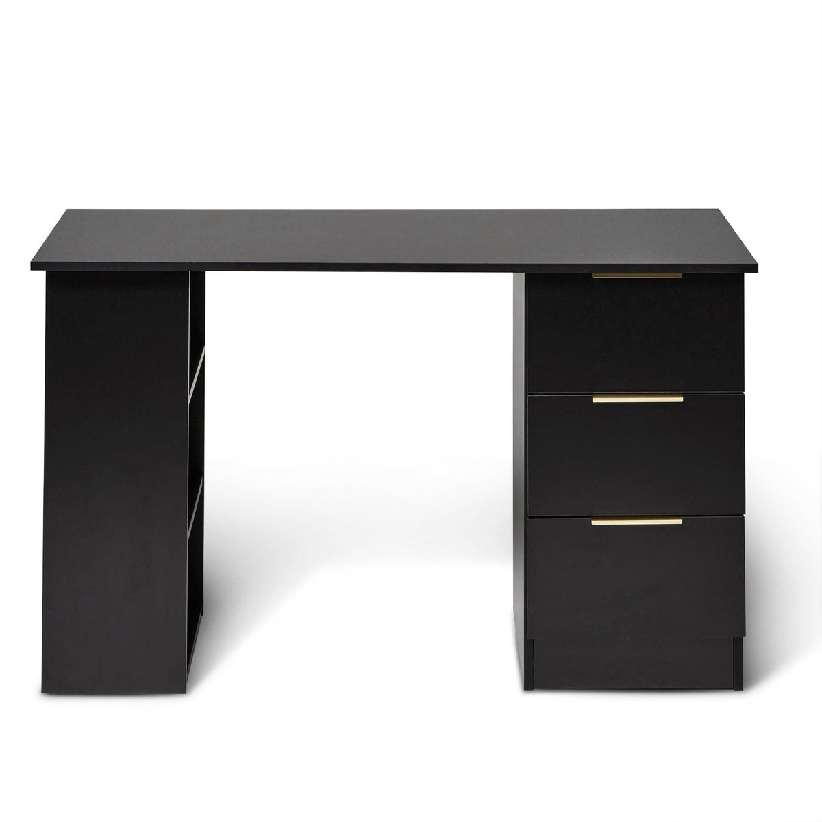 Essie 3 Drawer Desk - Black