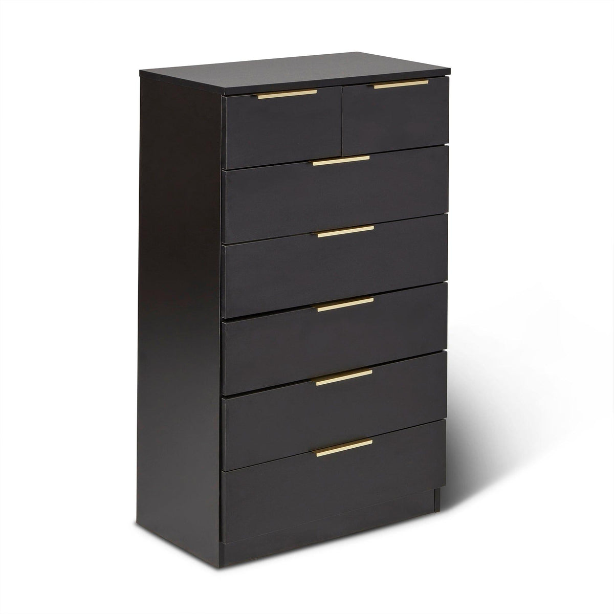 Essie Tall 7 Drawer Chest of Drawers - Black