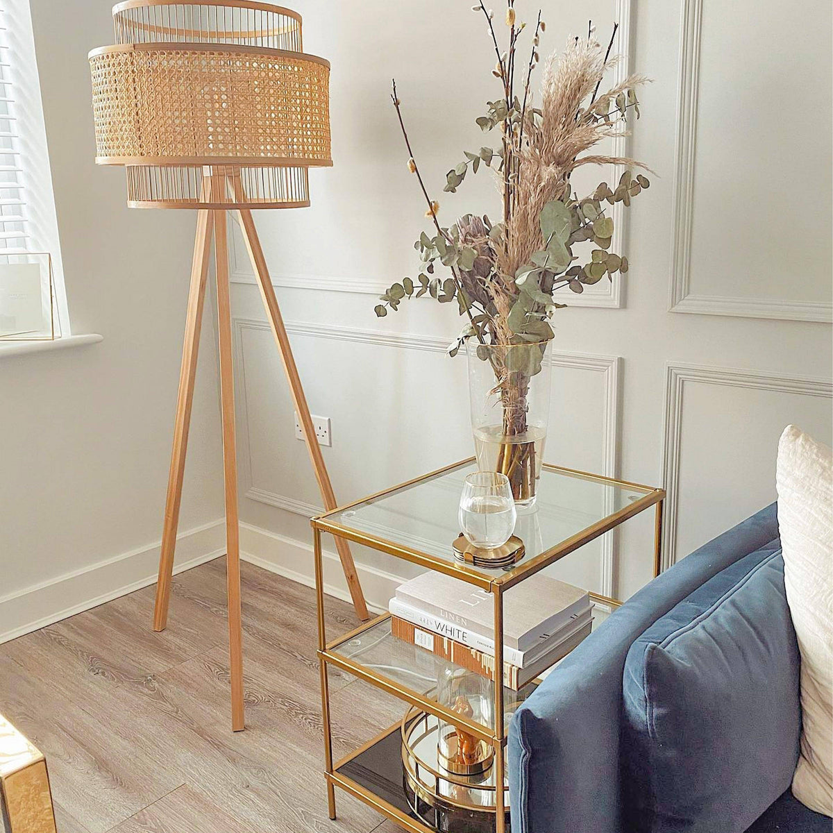 Evelyn Gold Side Table