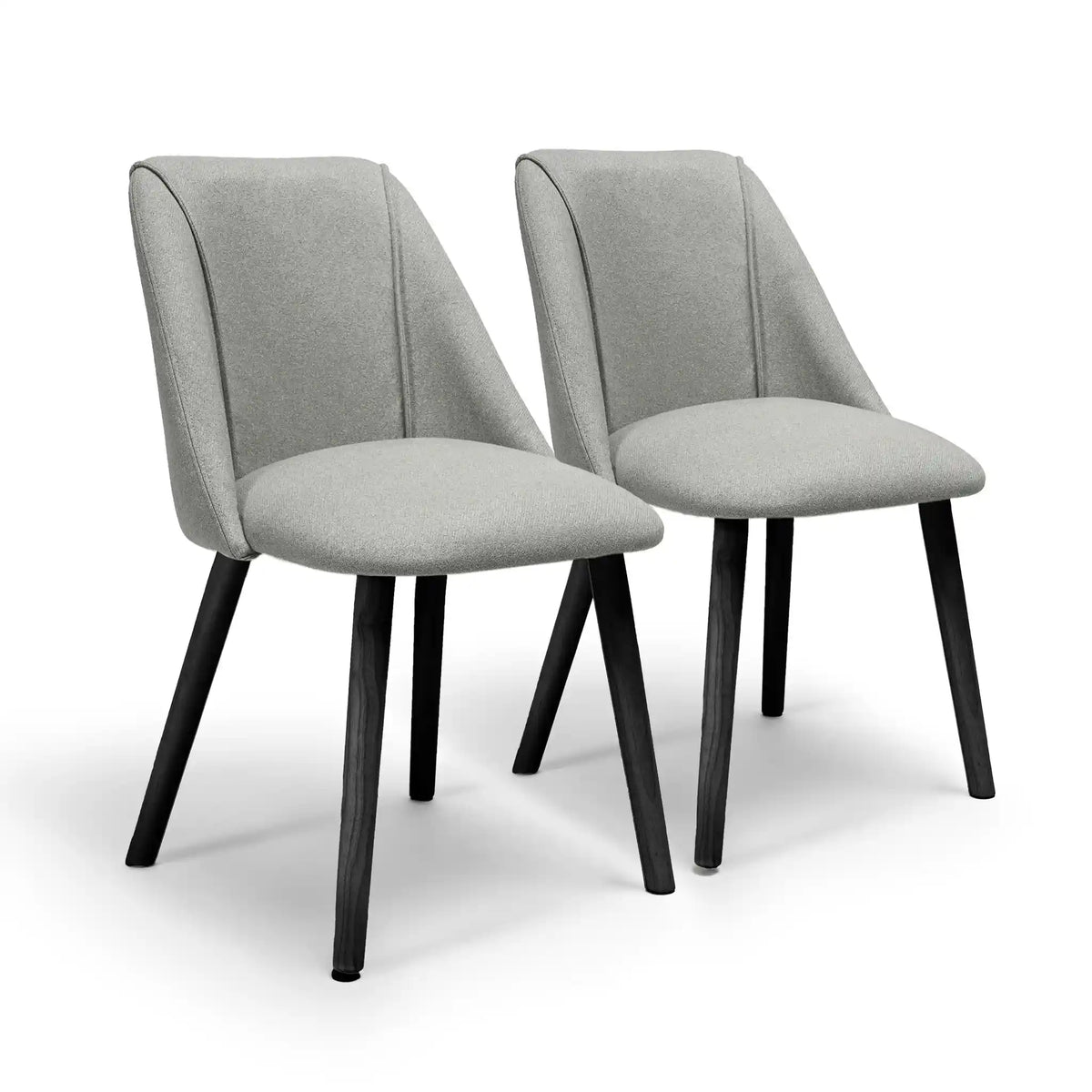 OUTLET - Freya Fossil Dining Chairs - Set of 2 - Black Oak Legs