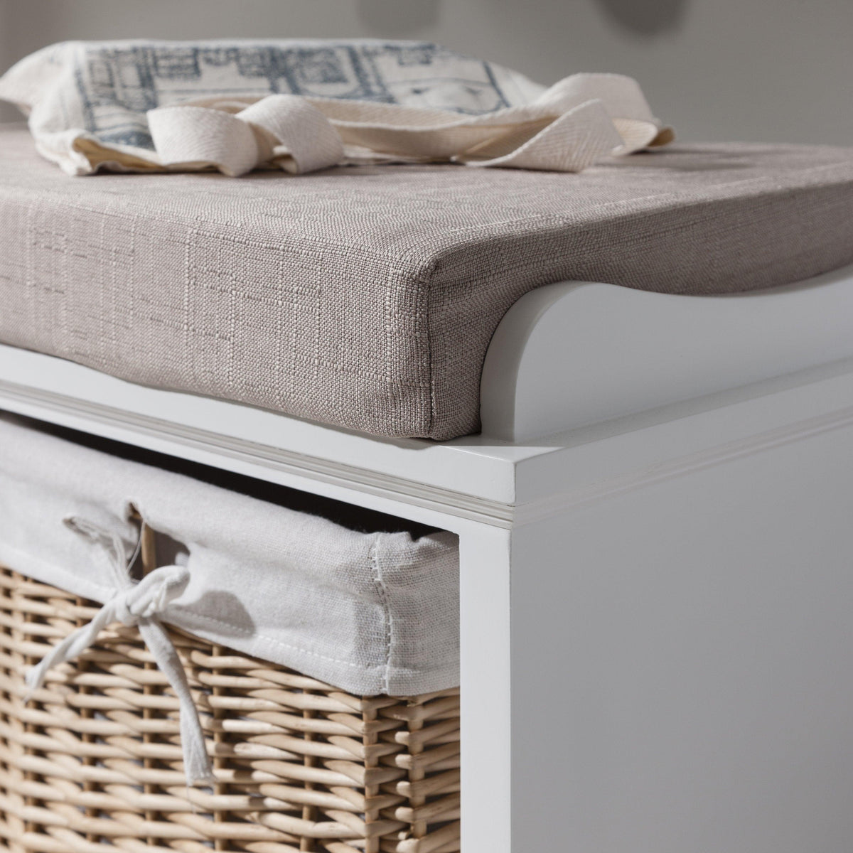 Fyfield 2 Seater Hallway Storage Bench with Storage - White