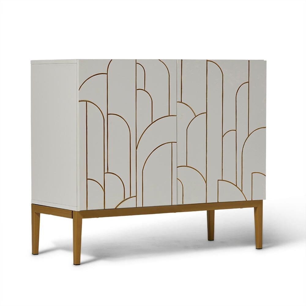 Gatsby 2 Door Small Sideboard - Snow White