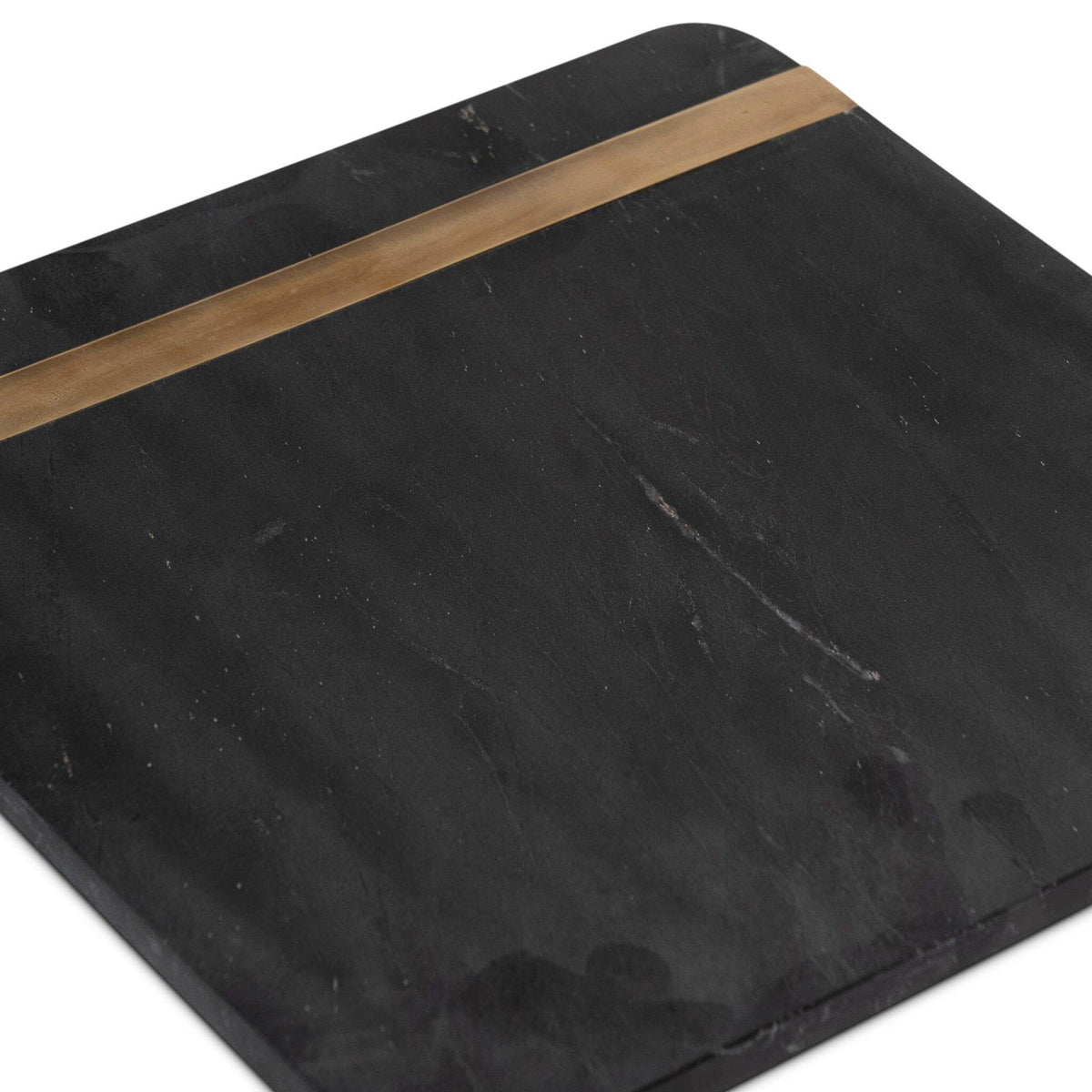 Grazeley 36x36cm Marble Serving Board - Black