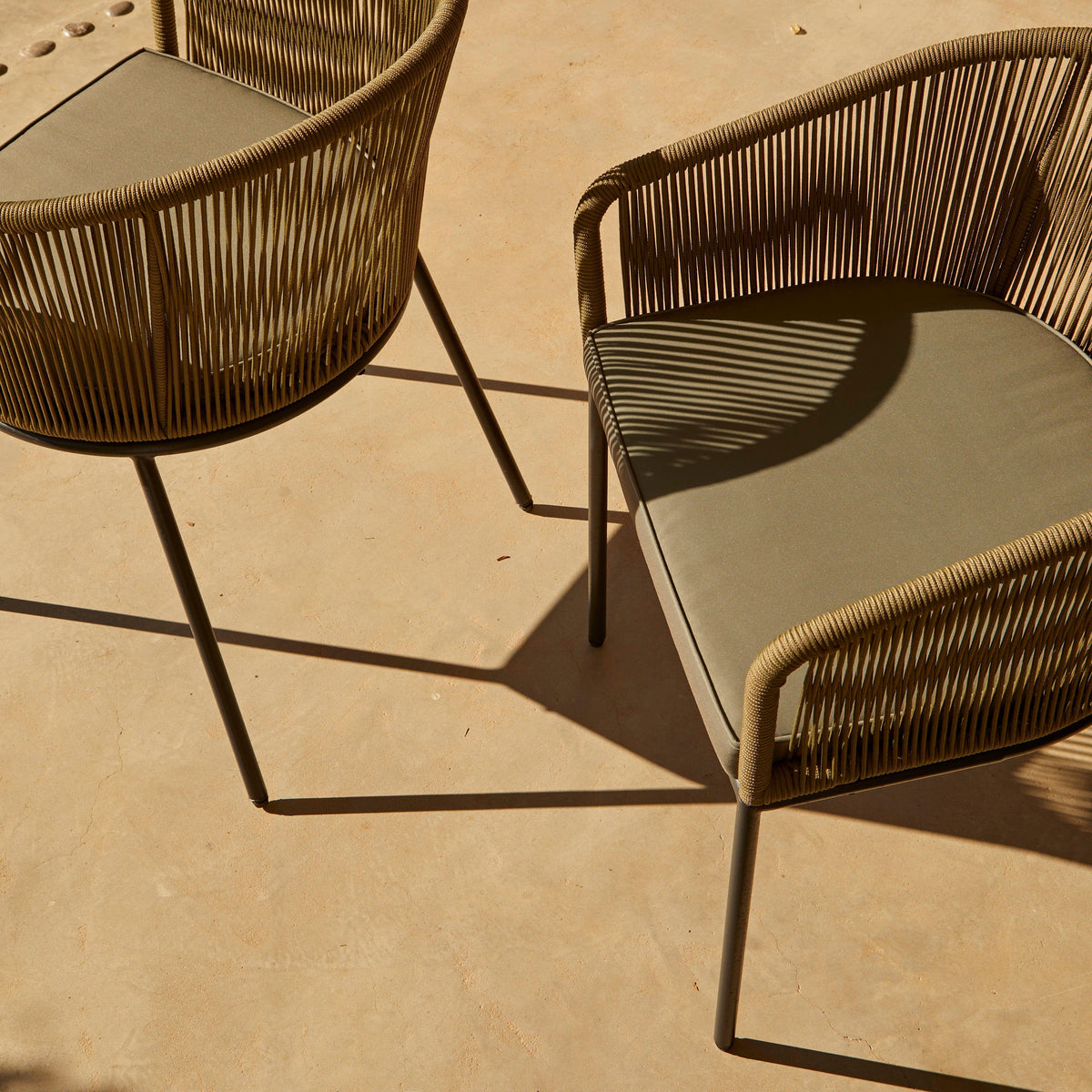 Hali 4 Seater Outdoor Dining Set with Hali Green Chairs - 175cm