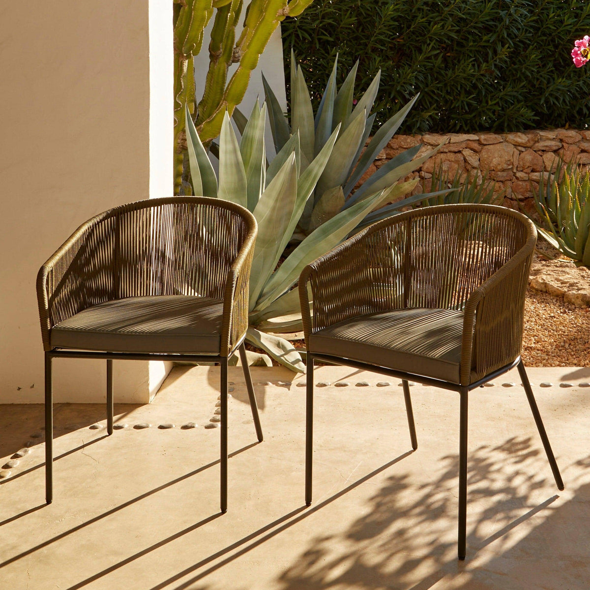 Hali 8 Seater Wooden Outdoor Dining Set with Hali Green Chairs - 235cm