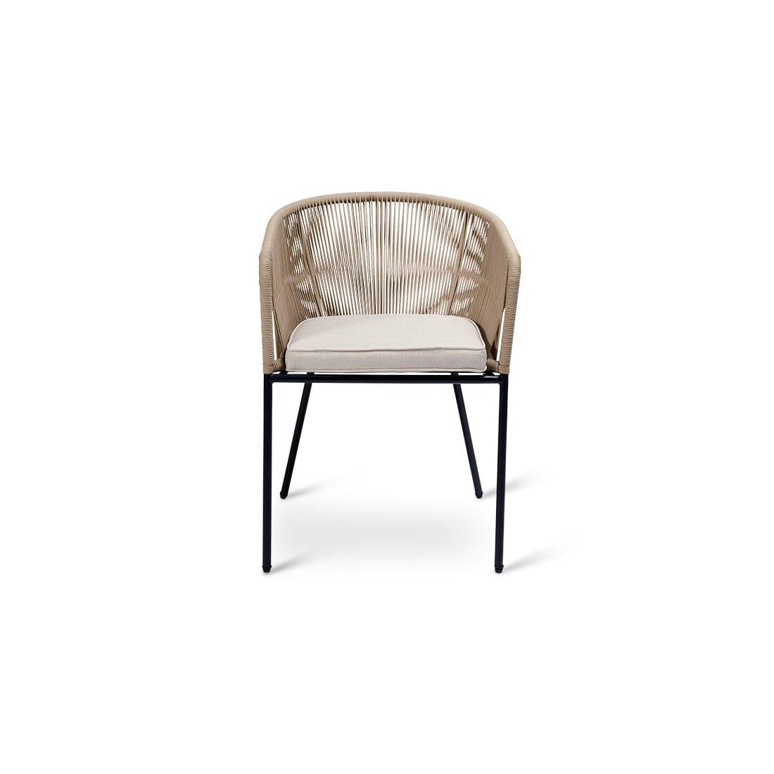 Hali Natural Rope Chair with Cushions - Set of 2