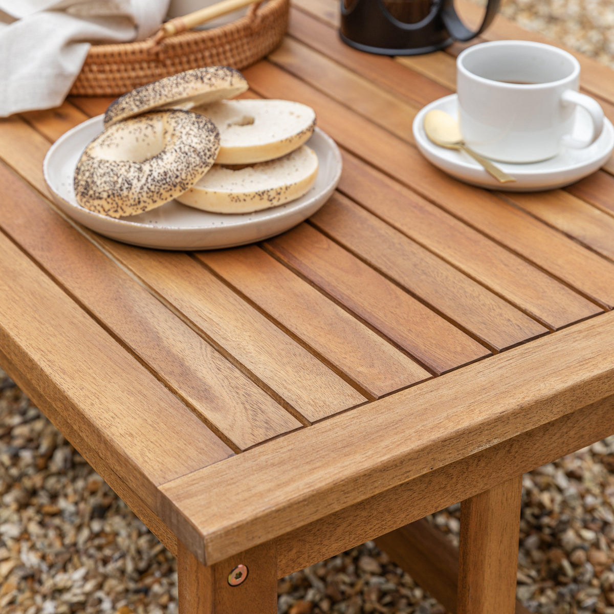 Harrelson Wooden Garden Sofa Set - Sand
