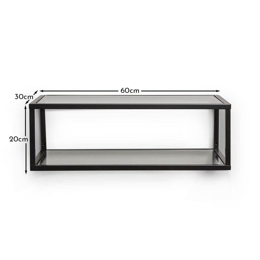 Harris Glass Shelve - Black Metal Frame