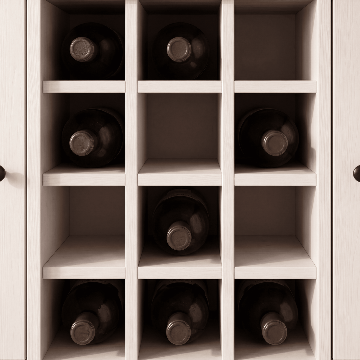 Bampton Sideboard with Wine Rack - Alabaster White