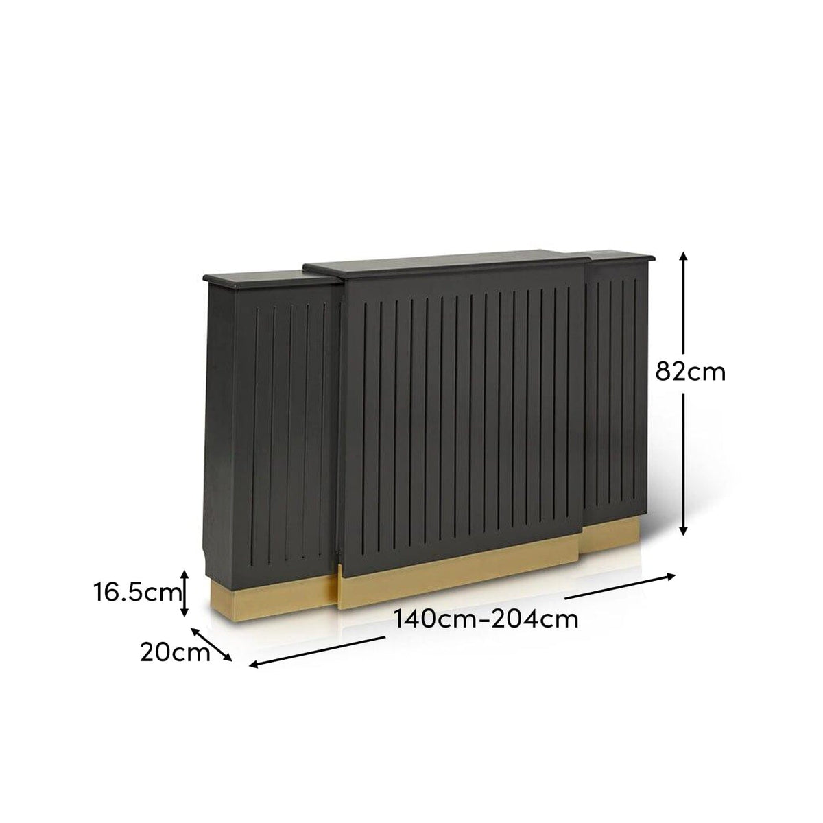 Iliana Extendable Radiator Cover in Charcoal Grey