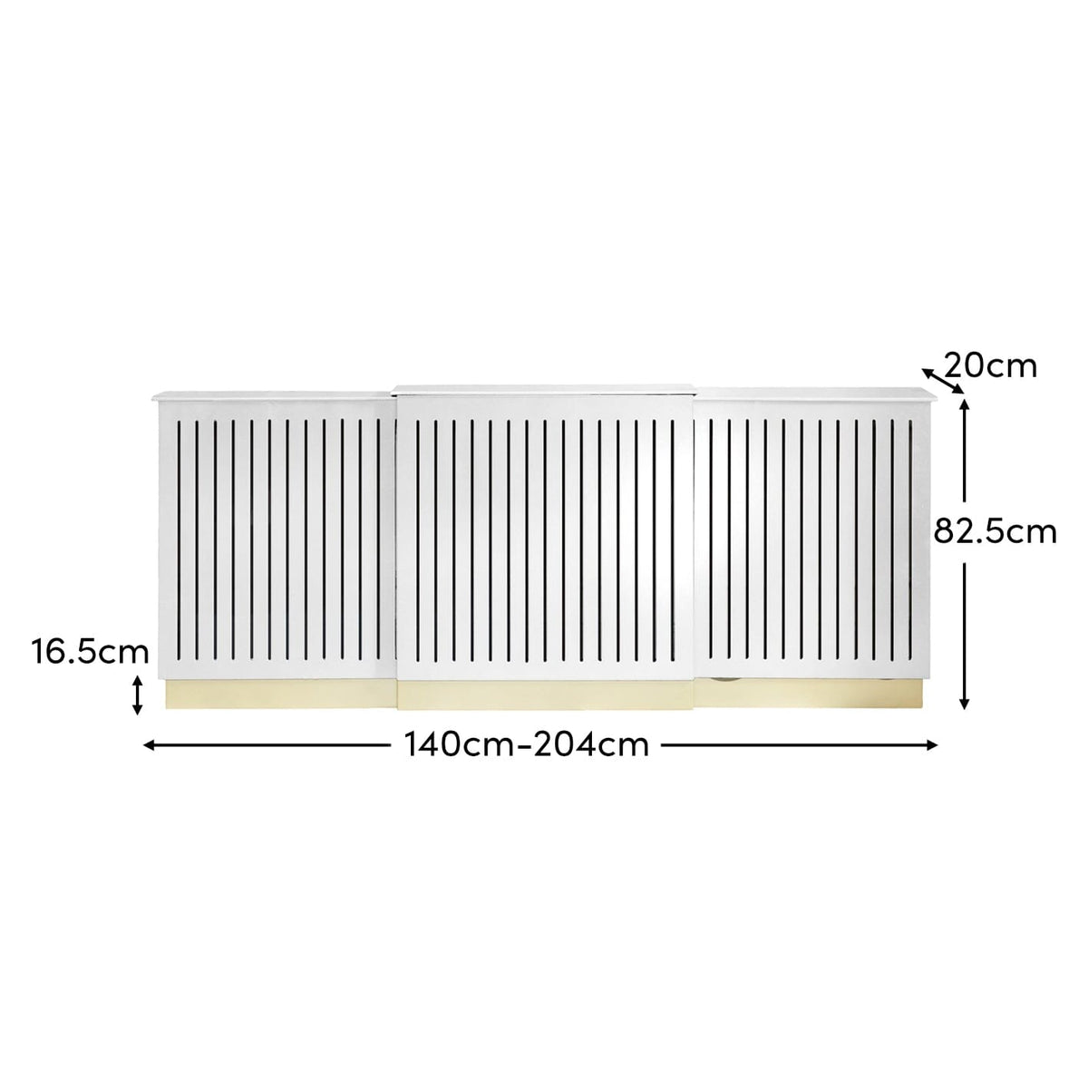 Iliana Extendable Radiator Cover - Snow White