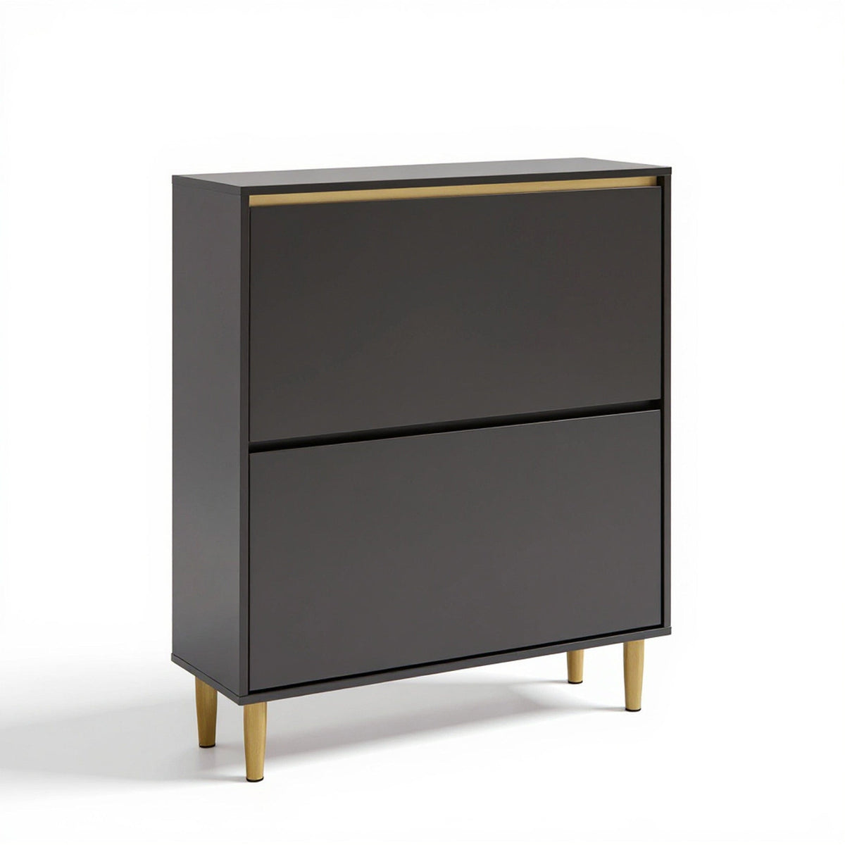 Iliana Shoe Cabinet - 2 Door - Charcoal Grey