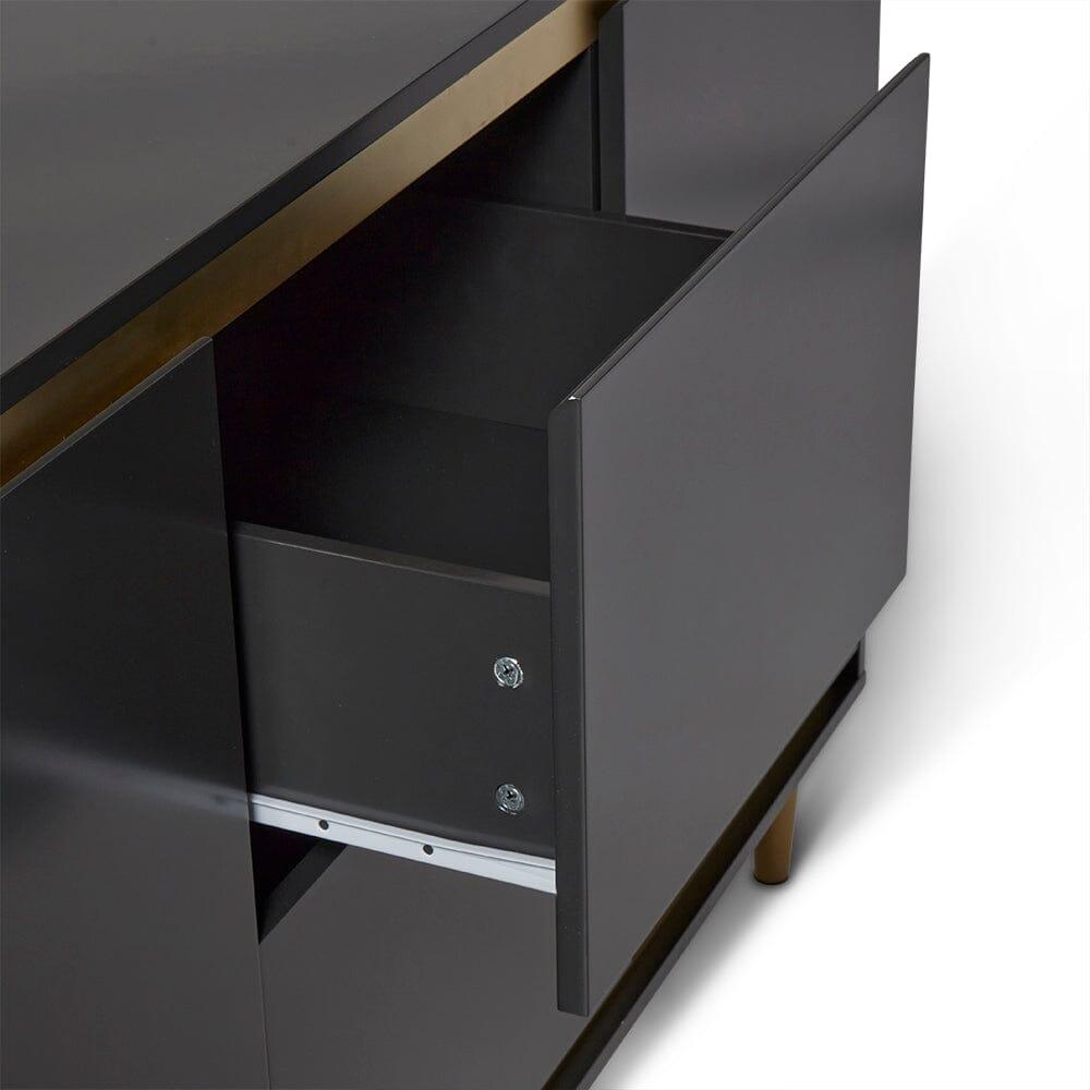 Iliana 2 Door Small Sideboard - Charcoal Grey