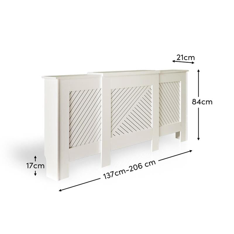 Jack Adjustable Radiator Cover - Snow White