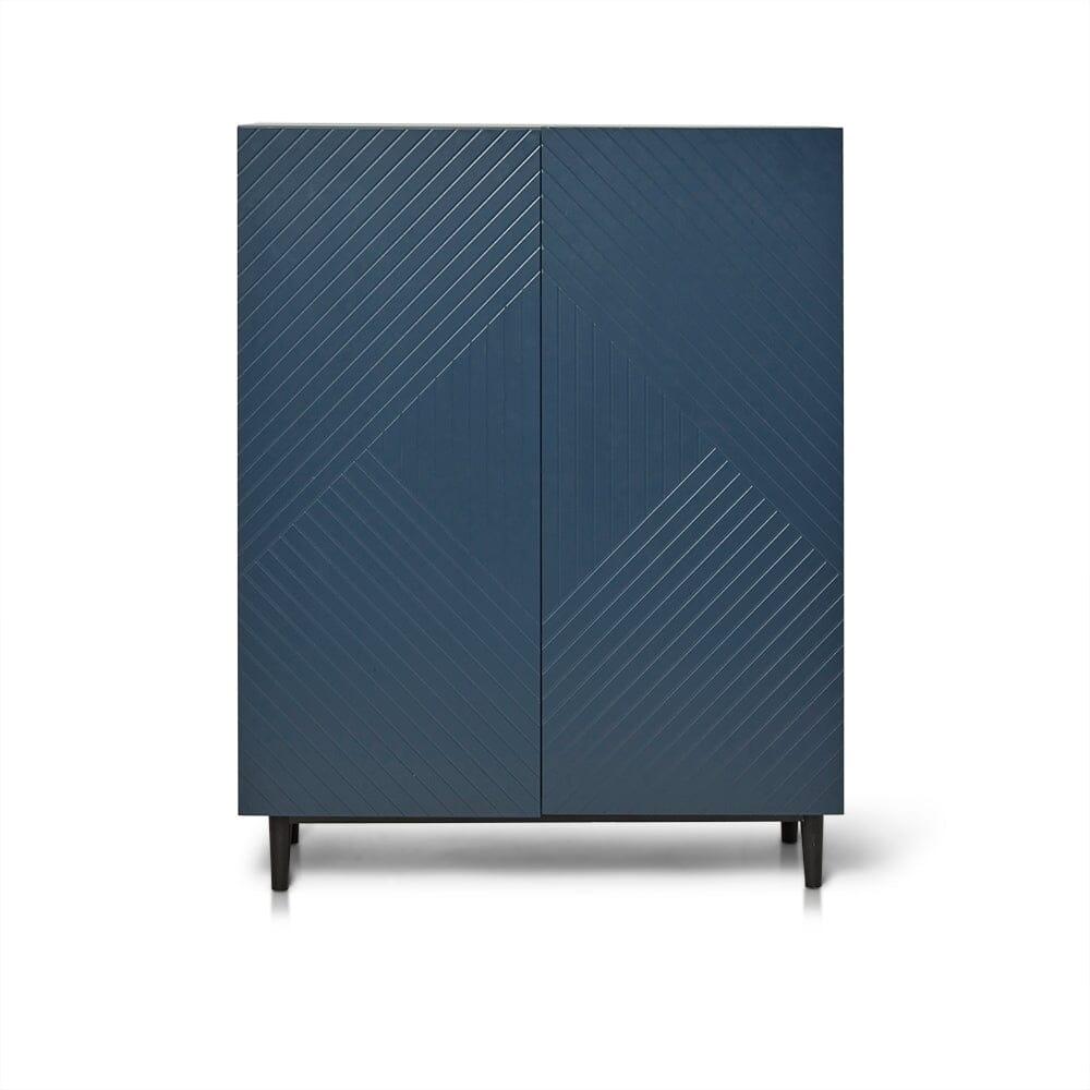 Jack Small Shoe Cabinet - Geometric - Blue