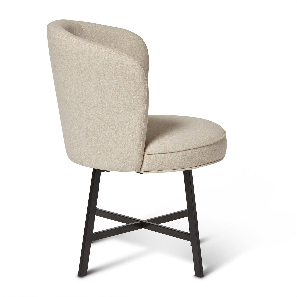 OUTLET - Jacob Sand Dining Chairs - Set of 2 - Black Legs
