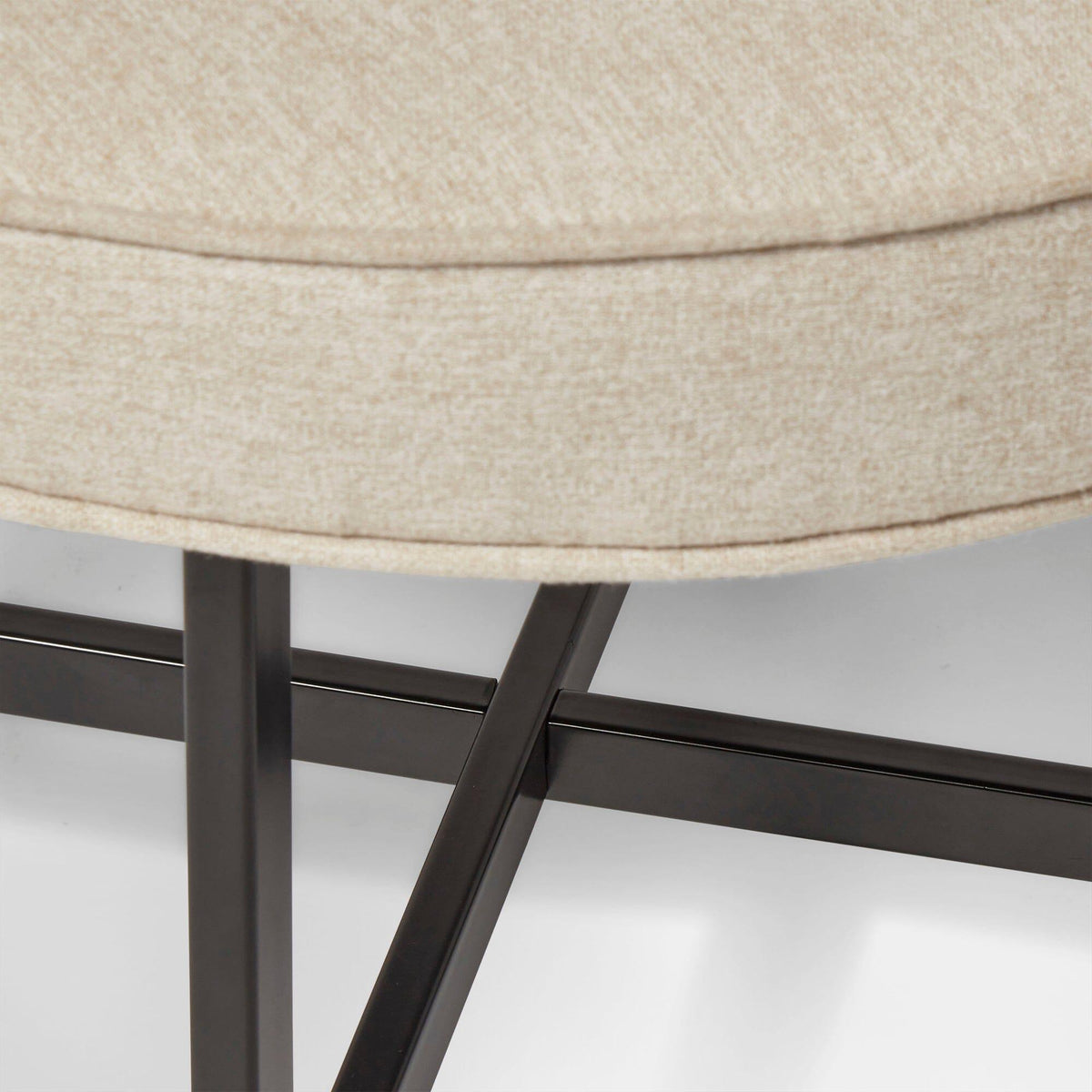 OUTLET - Jacob Sand Dining Chairs - Set of 2 - Black Legs
